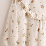 Vestido niña flores beige