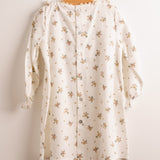 Vestido niña flores beige