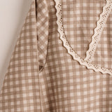 Vestido niña vichy beige