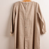 Vestido niña vichy beige