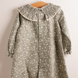 Vestido niña verde pastel flores