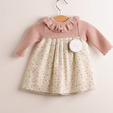 Vestido niña arándanos punto nude