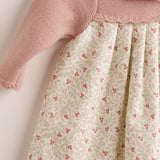Vestido niña arándanos punto nude