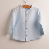 Camisa bebé niño azul celeste manga larga