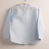 Camisa bebé niño azul celeste manga larga