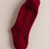 Calcetines bebé niño punto granate