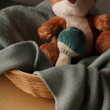 Manta bebé premium lana merino verde