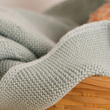 Manta bebé premium lana merino verde