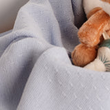 Manta bebé premium lana merino azul