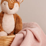 Manta bebé premium lana merino rosa nude