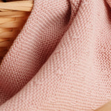 Manta bebé premium lana merino rosa nude