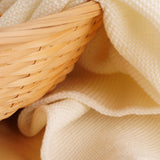 Manta bebé premium lana merino hueso