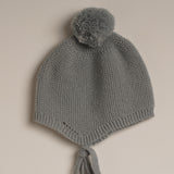 Gorro bebé niño pompón azul