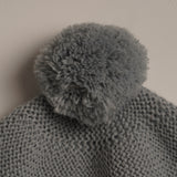 Gorro bebé niño pompón azul