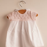 Vestido niña bebé piqué punto rosa