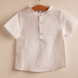 Camisa niño lino manga corta