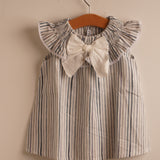 Vestido niña raya azul