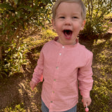 Camisa bebé niño vichy rojo