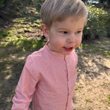 Camisa bebé niño vichy rojo