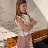 Conjunto niña nude cerezas