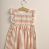 Vestido niña raya rosa