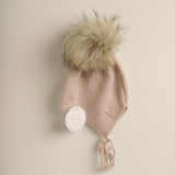 Gorro rosa nude pelo natural