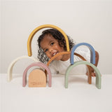 Arco íris madera vintage