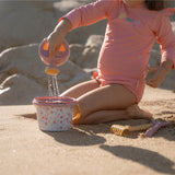 Set de juguetes de playa rosa flores Little Dutch