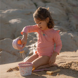 Set de juguetes de playa rosa flores Little Dutch