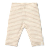Pantalón bebé rayas beige
