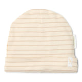 Gorro bebé rayas beige