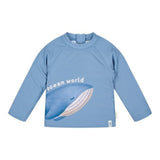 Camiseta baño niño manga larga azul ballena Little Dutch