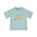 Camiseta baño niño manga corta verde cangrejo Little Dutch