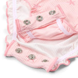 Bañador niña volante rosa conchitas Little Dutch