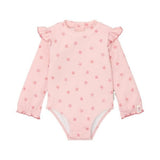 Bañador niña manga larga rosa conchitas Little Dutch