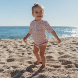 Camiseta baño niña manga corta flores Little Dutch