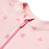 Camiseta baño niña manga corta rosa conchitas Little Dutch