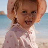 Gorro de sol bebé niña rosa sirenitas Little Dutch