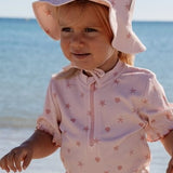 Gorro de sol bebé niña rosa sirenitas Little Dutch