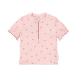 Camiseta baño niña manga corta rosa conchitas Little Dutch