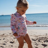Conjunto bañador niña manga larga rosa sirenitas Little Dutch