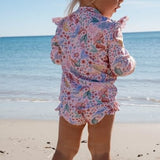 Conjunto bañador niña manga larga rosa sirenitas Little Dutch