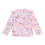 Conjunto bañador niña manga larga rosa sirenitas Little Dutch