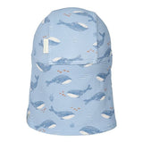 Gorro de baño bebé niño azul ballenas
