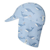 Gorro de baño bebé niño azul ballenas