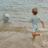Bañador mono niño manga corta azul océano Little Dutch