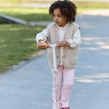 Patinete tres ruedas blanco flores Little Dutch