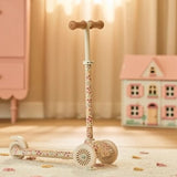 Patinete tres ruedas blanco flores Little Dutch