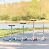 Patinete tres ruedas blanco flores Little Dutch