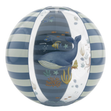 Pelota de playa azul ballenas Little Dutch